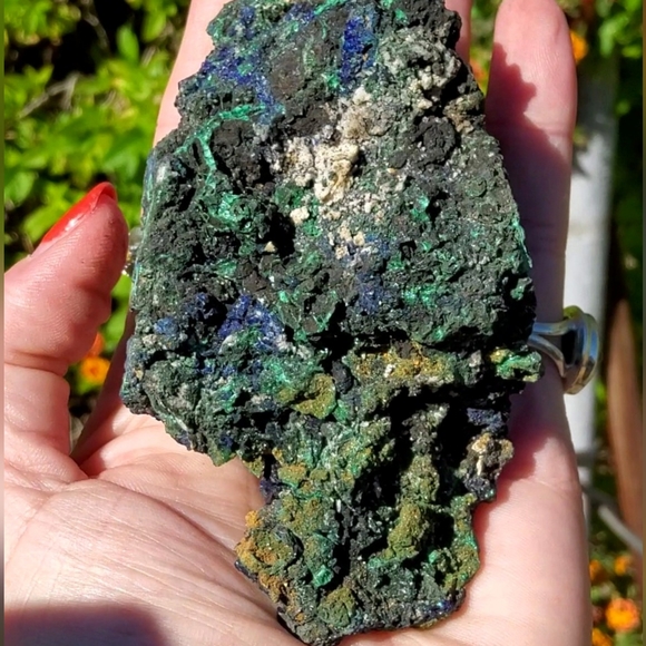 Large Sparkling Malachite & Azurite Specimen - Picture 16 of 17